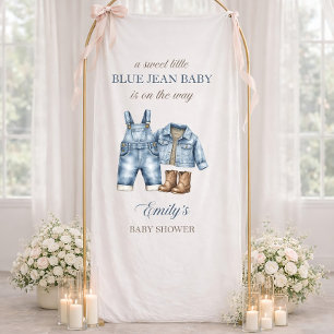 Blue Jean Baby Shower Banner, Baby Shower Welcome Banner