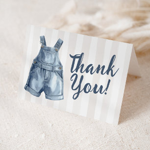 Blue Jean Baby Shower Blank Thank You Card