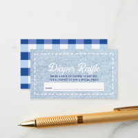 Blue Jean Baby Shower Boy Diaper Raffle Ticket