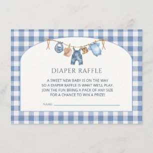 Blue Jean Baby Shower Cowboy Enclosure Card