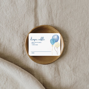 Blue Jean Baby Shower Diaper Raffle Balloons Enclosure Card