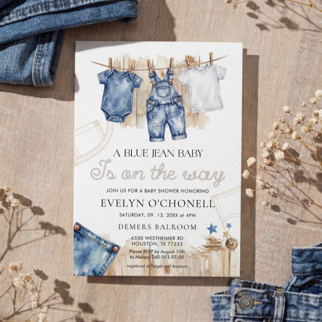 Blue Jean Baby Shower Invitation (Creator Uploaded)