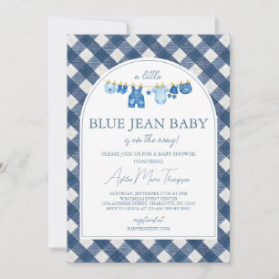 Blue Jean Baby Shower Invitation