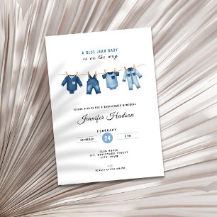 Blue Jean Baby Shower Invitation - Denim Theme