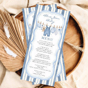 Blue Jean Baby Shower Menu Denim Baby Shower