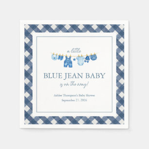 Blue Jean Baby Shower Napkin