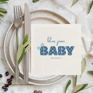 Blue Jean Baby Shower Tableware   Denim Party Napkin