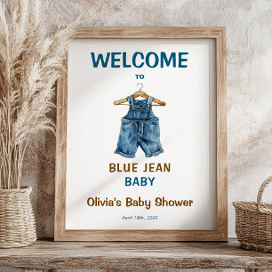 Blue Jean Baby Shower Welcome Sign