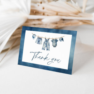 Blue Jean Baby Shower, Western Baby Shower  Thank You Card