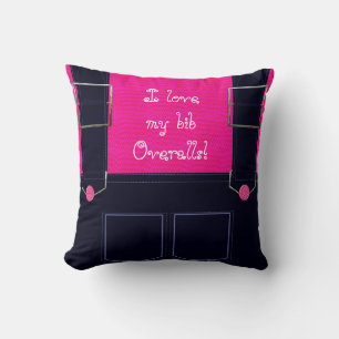 Blue Jean Bib Overalls PILLOW