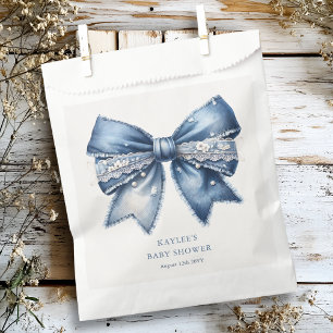 Blue Jean Bow Baby Shower  Favour Bags