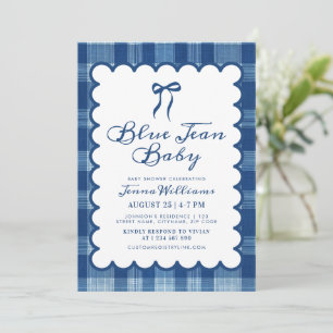 Blue Jean Boy Baby Shower Invitation