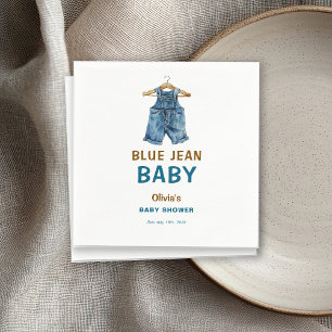 Blue Jean Boy Western Baby Shower Napkin