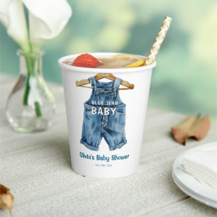 Blue Jean Boy Western Baby Shower Paper Cups
