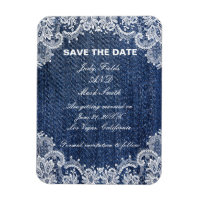 Blue Jean Denim And Lace Save The Date