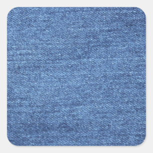Blue Jean Denim Background Square Sticker