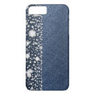Blue Jean Denim Diamonds Glam Trendy Diamond Bling