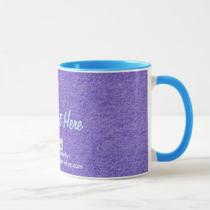 Blue Jean Material, Your Text Here Mug