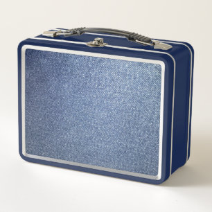 Blue Jean Metal Lunchbox 