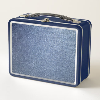 Blue Jean Metal Lunchbox