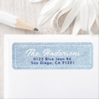 Blue Jean Minimal Return Address