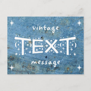 Blue Jean Rock Vintage Text Message Postcard
