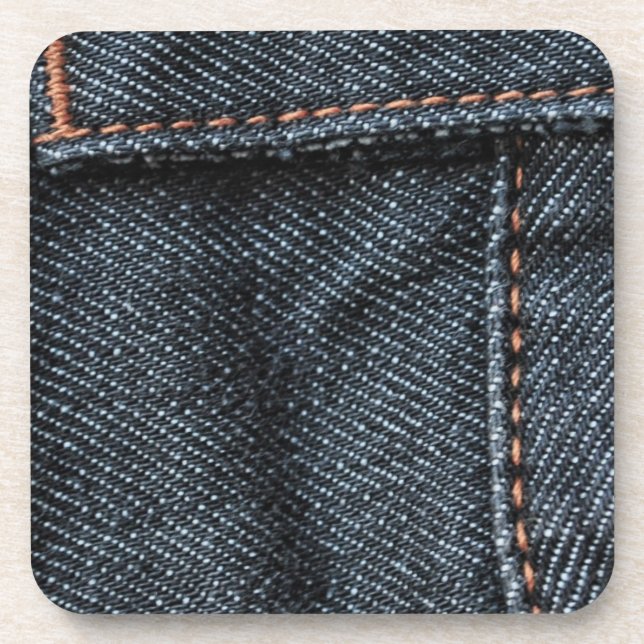 Blue Jean Stitching.jpg Coaster (Front)