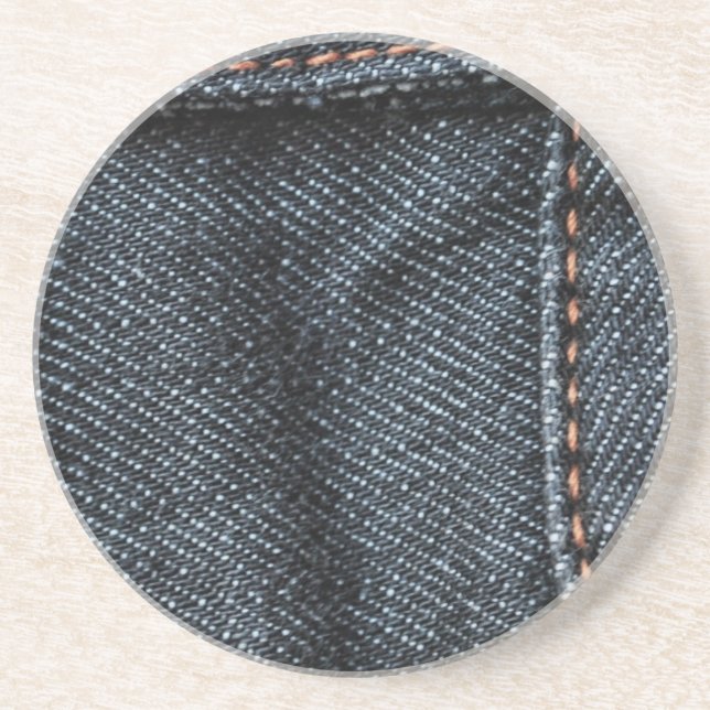 Blue Jean Stitching.jpg Coaster (Front)