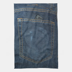 Blue Jeans Denim Pocket Tea Towel