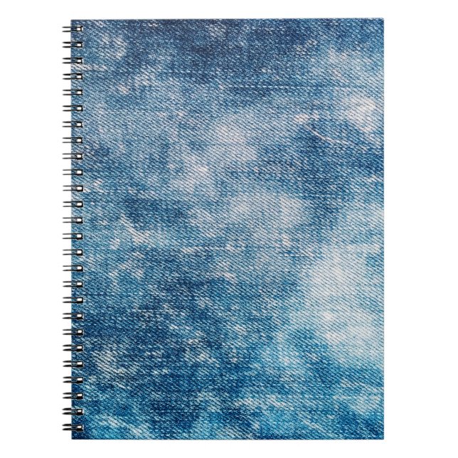 Blue jeans denim texture notebook (Front)