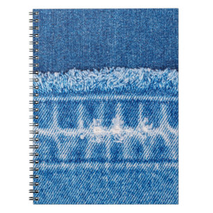 Blue jeans denim texture notebook