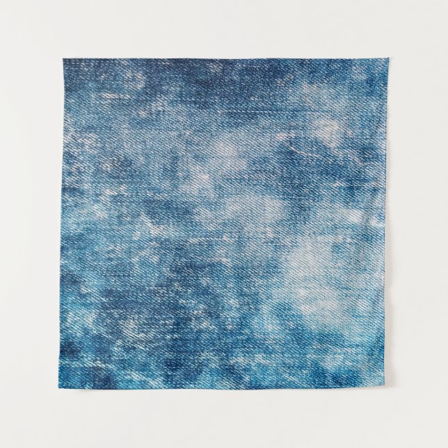 Blue jeans denim texture tapestry (Front)