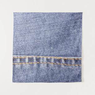 Blue jeans: detailed sew texture. tapestry