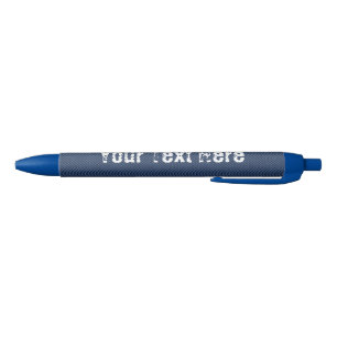 Blue Jeans Fabric - Add Your Text - Customisable Blue Ink Pen