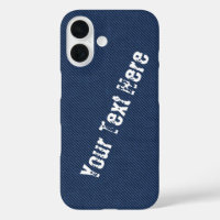 Blue Jeans Fabric - Add Your Text / Name