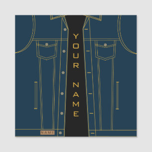 Blue Jeans Jacket + Add Name - Tag