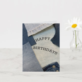 BLUE JEANS, JEANS WEAR CLOTHING CASUAL FUN CARD