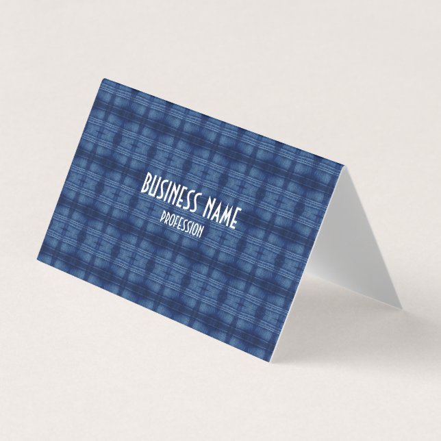 blue jeans pattern business card (Front)
