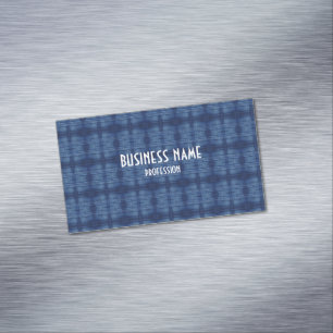 blue jeans pattern magnetic business card