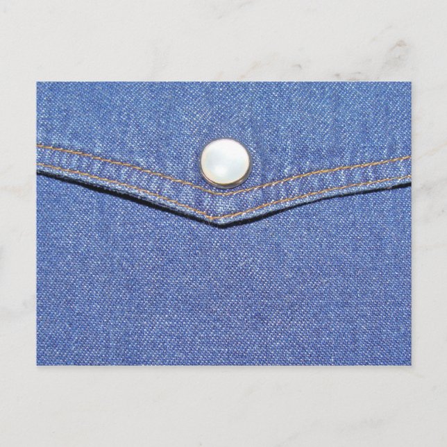 Blue Jeans Pocket Denim Background Postcard (Front)