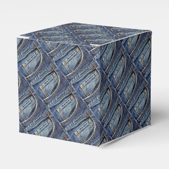 Blue Jeans Pocket Favour Box (Front Side)