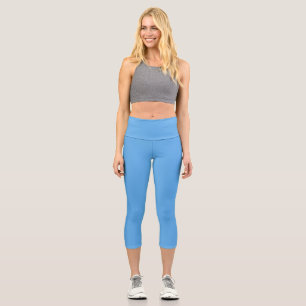 Blue jeans (solid colour) Capri Leggings