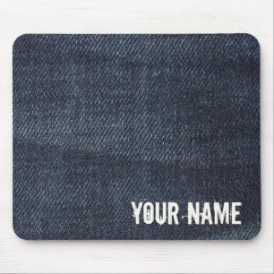 Blue jeans Vintage Denim fabric texture Mouse Pad