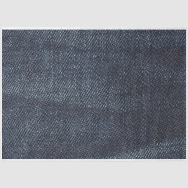 Blue jeans Vintage Denim fabric texture Tissue Paper (Front)