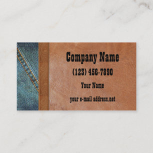 Blue Jeans Vintage leather Business Card