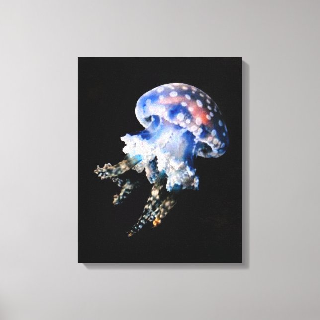 Blue Jellyfish Fine Art Canvas Print (Front)