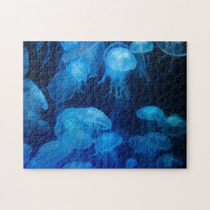 Blue Jellyfish Jigsaw Puzzle