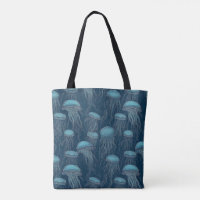 Blue jellyfish ocean