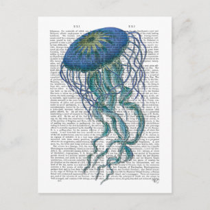 Blue Jellyfish Postcard