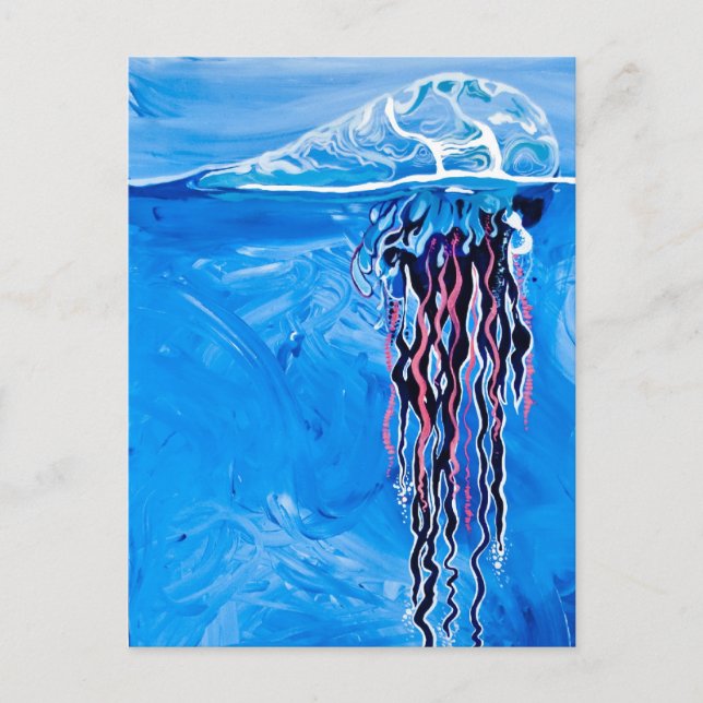 Blue Jellyfish Postcards (Front)